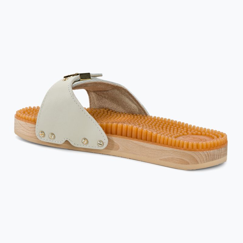 Papuci pentru femei  Scholl Pescura Flat Massage Lea off white 3