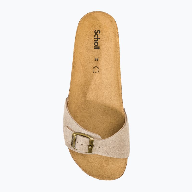 Papuci pentru femei Scholl Estelle Sue dark beige 5