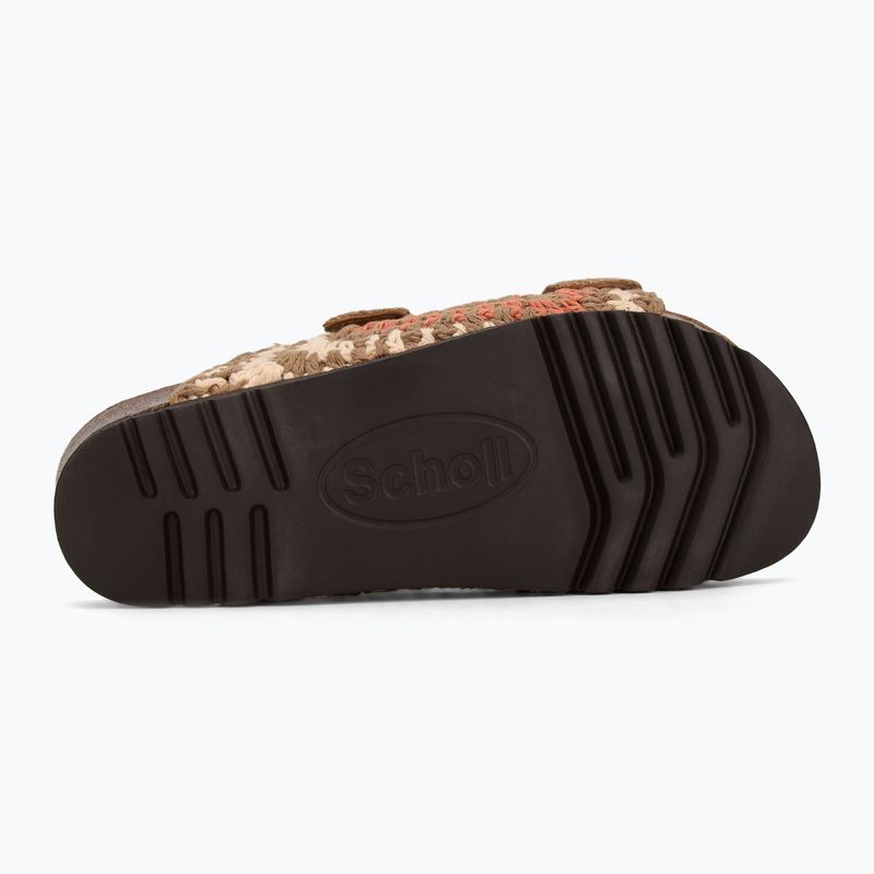 Papuci pentru femei Scholl Noelle Crochet bude/light brown/cognac 4