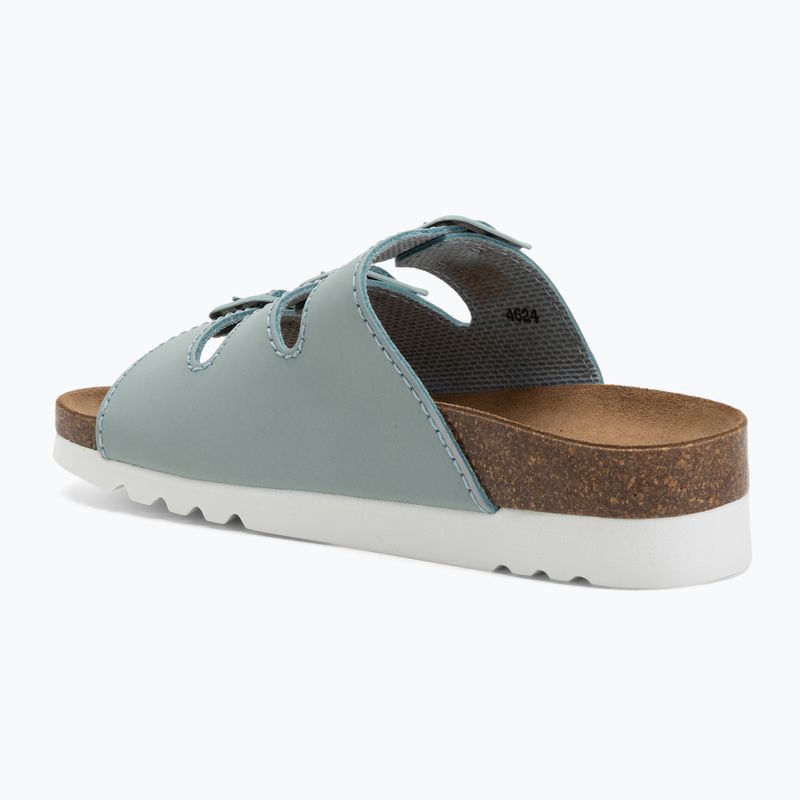 Papuci pentru femei Scholl Rio Wedge Ad Med pale blue 3