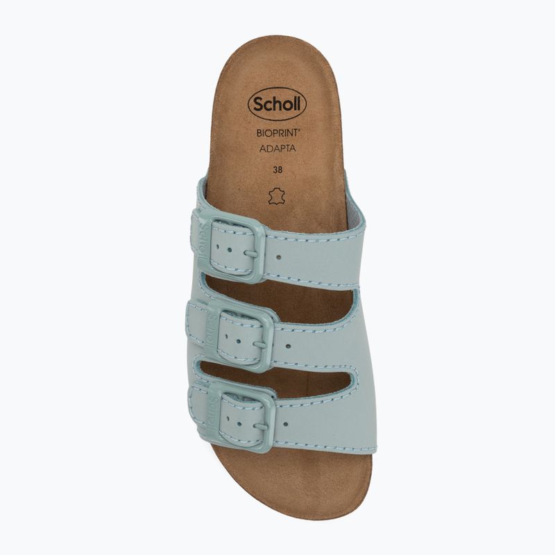 Papuci pentru femei Scholl Rio Wedge Ad Med pale blue 5
