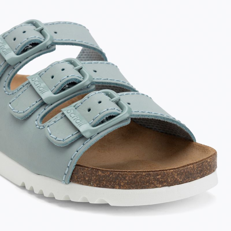 Papuci pentru femei Scholl Rio Wedge Ad Med pale blue 7