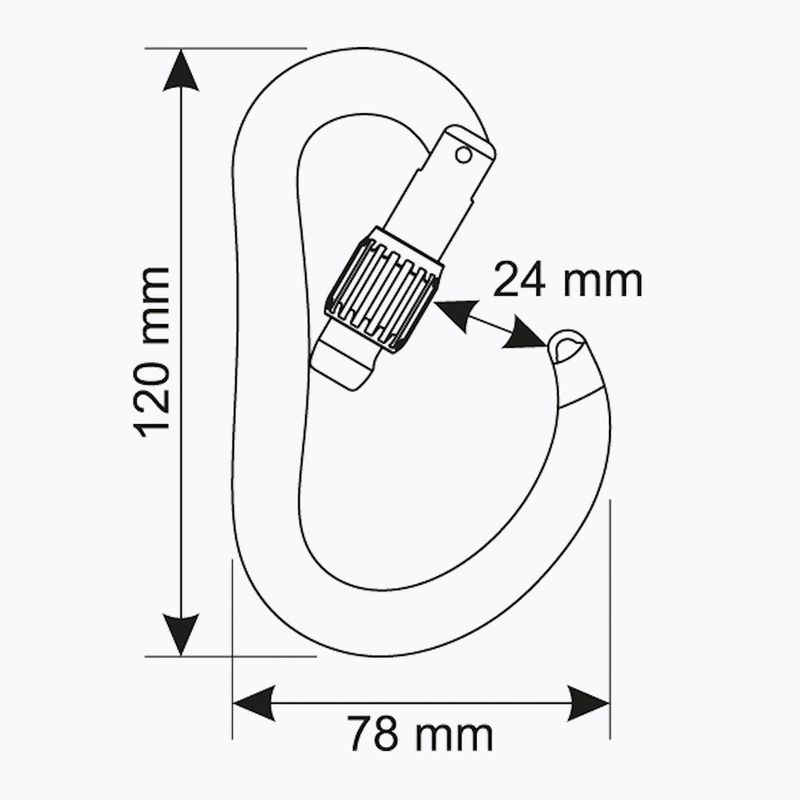 Carabinieră de escaladă CAMP Atom Lock gun metal 3