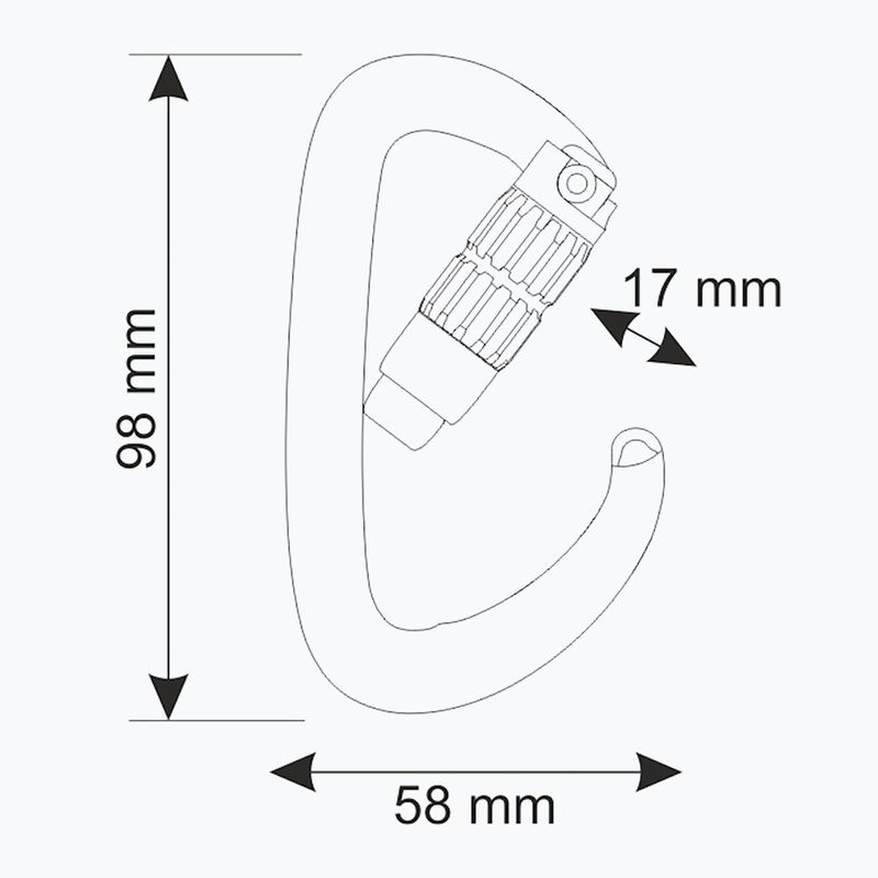 Carabinier de escaladă CAMP Orbit 2Lock gun metal/orange 4