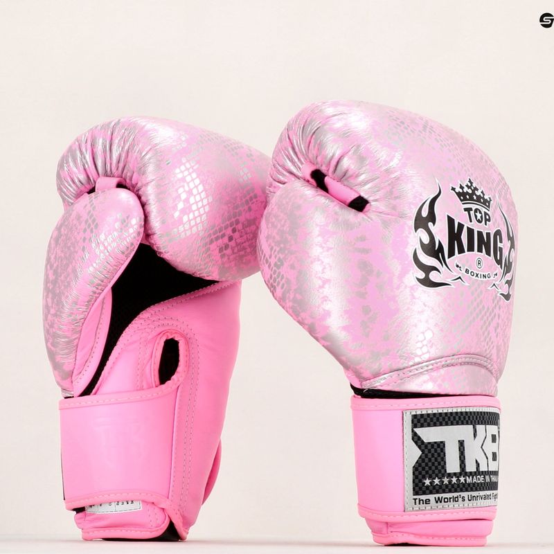 Top King Muay Thai Muay Thai Super Star Air mănuși de box roz TKBGSS 9