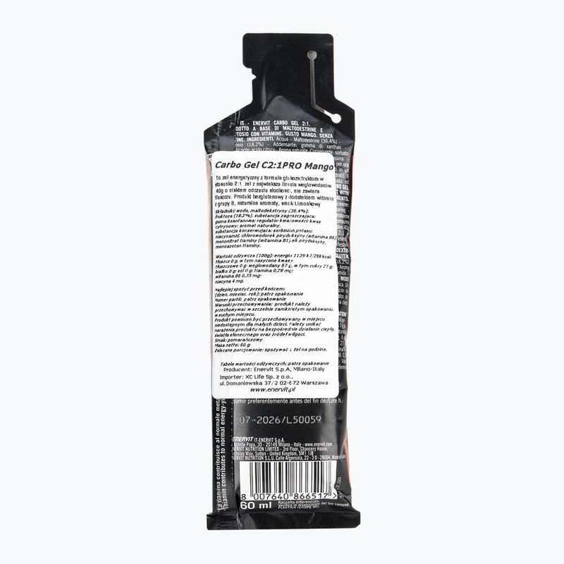 Gel energetic Enervit C2:1 Carbo Gel 60 ml mango 2