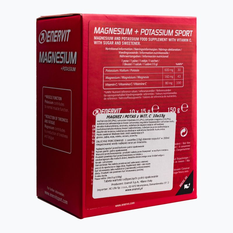 Magneziu cu potasiu + vitamina C Enervit 98038 10 x 15 g 2
