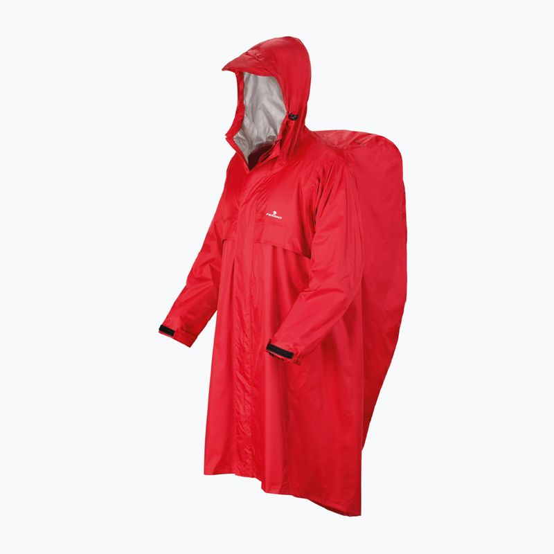 Pelerina de ploaie Ferrino Trekker Ripstop roșie 78121HRRSM
