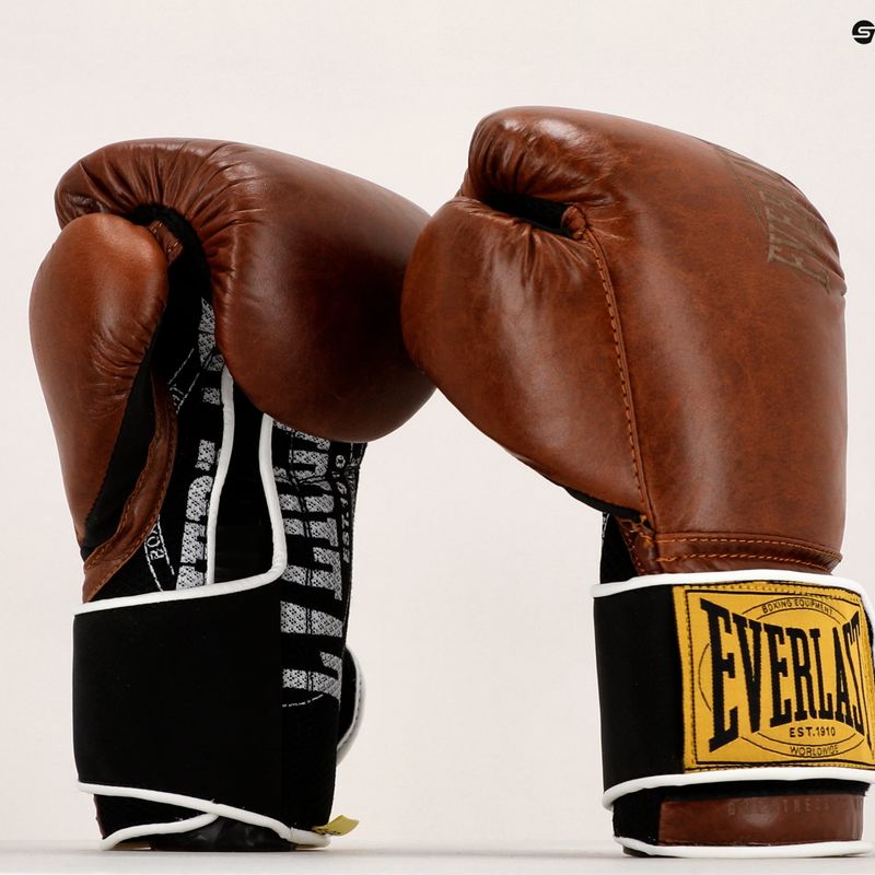 Mănuși de box EVERLAST 1910 Classic, maro, EV1910 BROWN-12 oz. 6