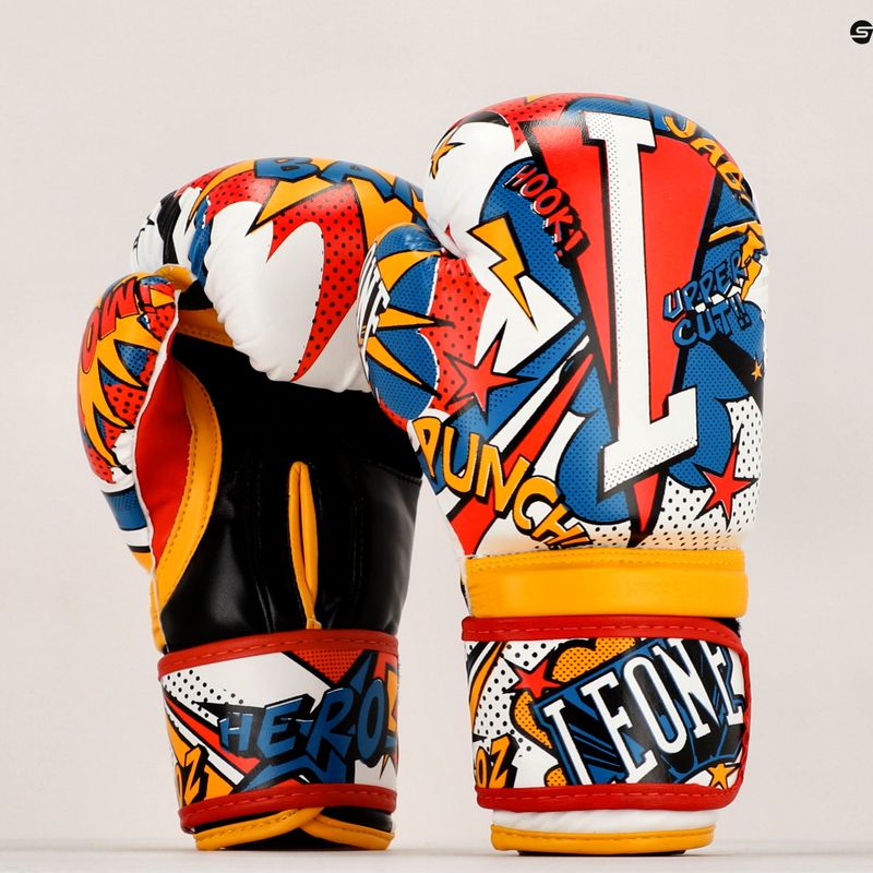 Mănuși de box pentru copii Leone Hero colorate GN400J 15
