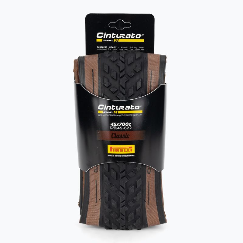 Anvelopă de bicicletă Pirelli Cinturato Gravel Mixed TLR Classic 700 x 40C black/brown 2