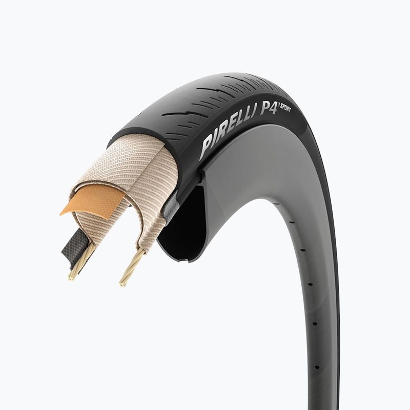 Anvelopă pentru bicicletă Pirelli P4 Sport 700 x 28C black 2