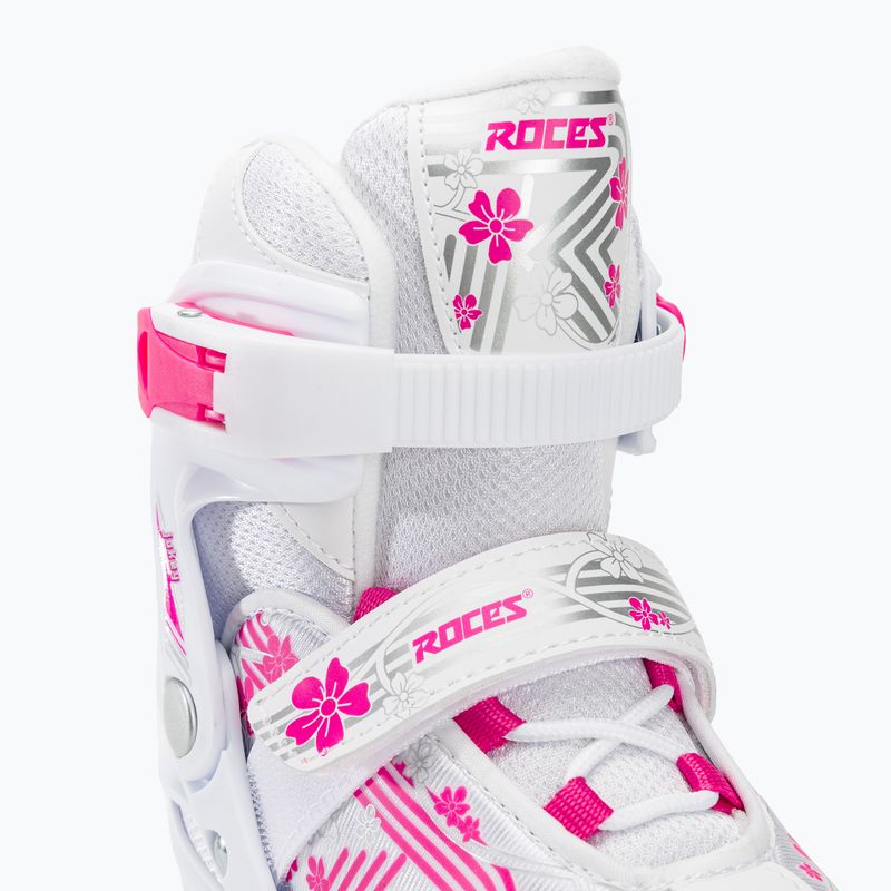 Patine pentru copii Roces Jokey Ice 3.0 Girl white/pink 7
