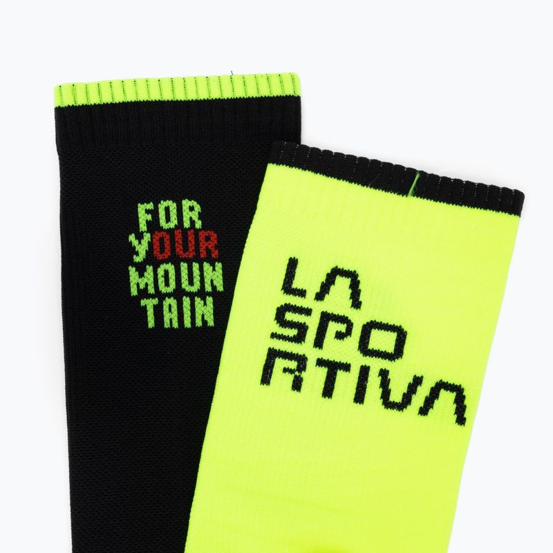Șosete de alergat LaSportiva For Your Mountain galben-negre 69R999720 4