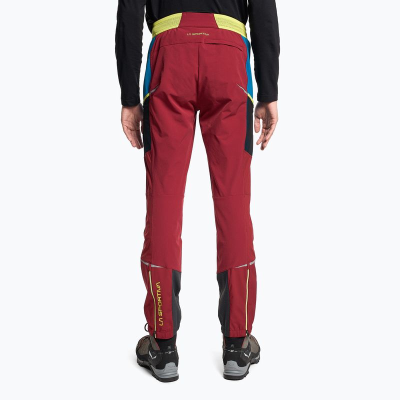 Pantaloni de trekking pentru bărbați La Sportiva Ikarus sangria/electric blue 2