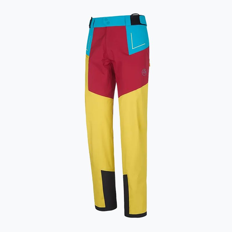 Pantaloni de drumeție pentru bărbați La Sportiva Crizzle EVO Shell sangria/albastru electric cu membrană, pentru bărbați La Sportiva Crizzle EVO Shell sangria/albastru electric 6