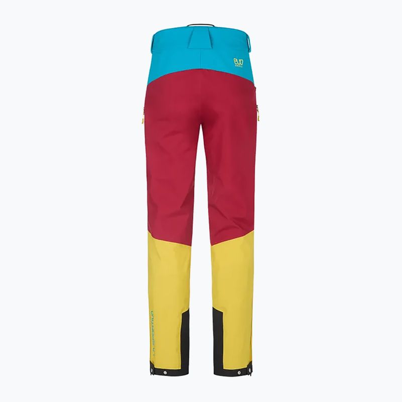Pantaloni de drumeție pentru bărbați La Sportiva Crizzle EVO Shell sangria/albastru electric cu membrană, pentru bărbați La Sportiva Crizzle EVO Shell sangria/albastru electric 7
