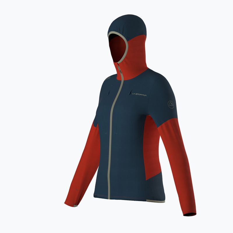 La Sportiva Session Tech Hoody pentru femei, albastru furtună/roșii de cireșe, bluză de trekking 5