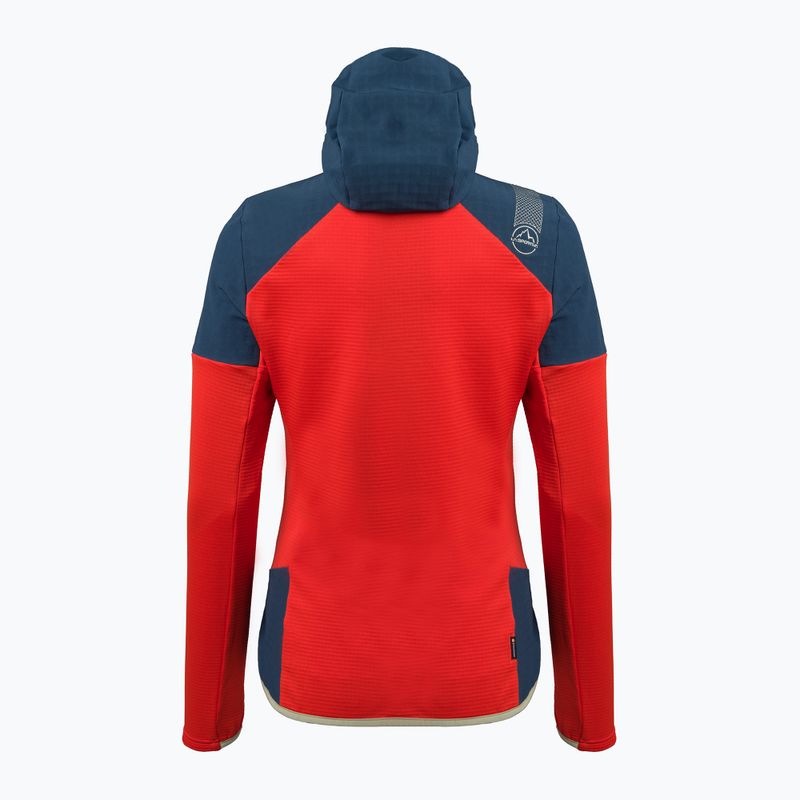 La Sportiva Session Tech Hoody pentru femei, albastru furtună/roșii de cireșe, bluză de trekking 2