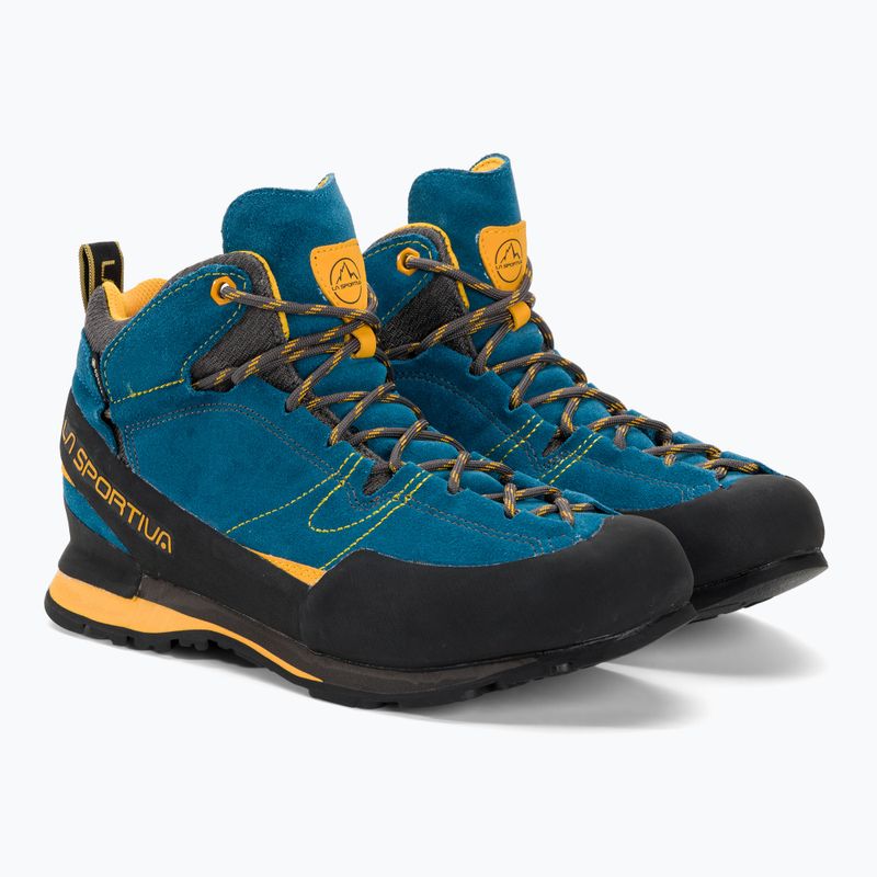 Cizme de trekking pentru bărbați La Sportiva Boulder X Mid albastru/galben 4