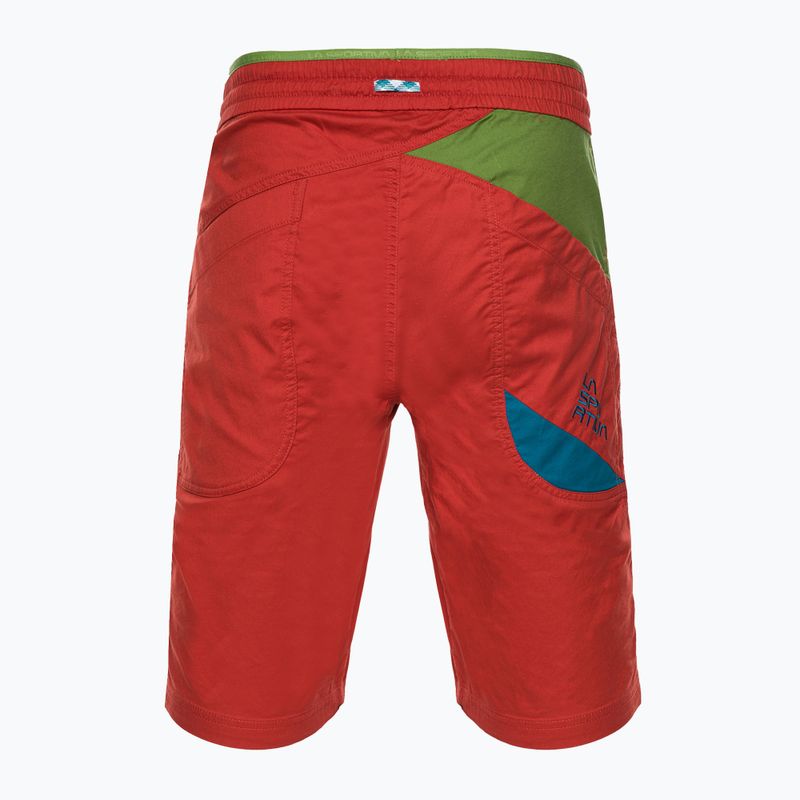 Pantaloni scurți de alpinism pentru bărbați La Sportiva Bleauser roșu N62313718 2