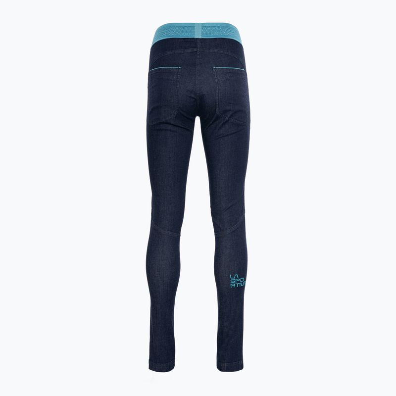 Pantaloni de drumeție pentru femei La Sportiva Miracle Jeans blugi/topaz 2
