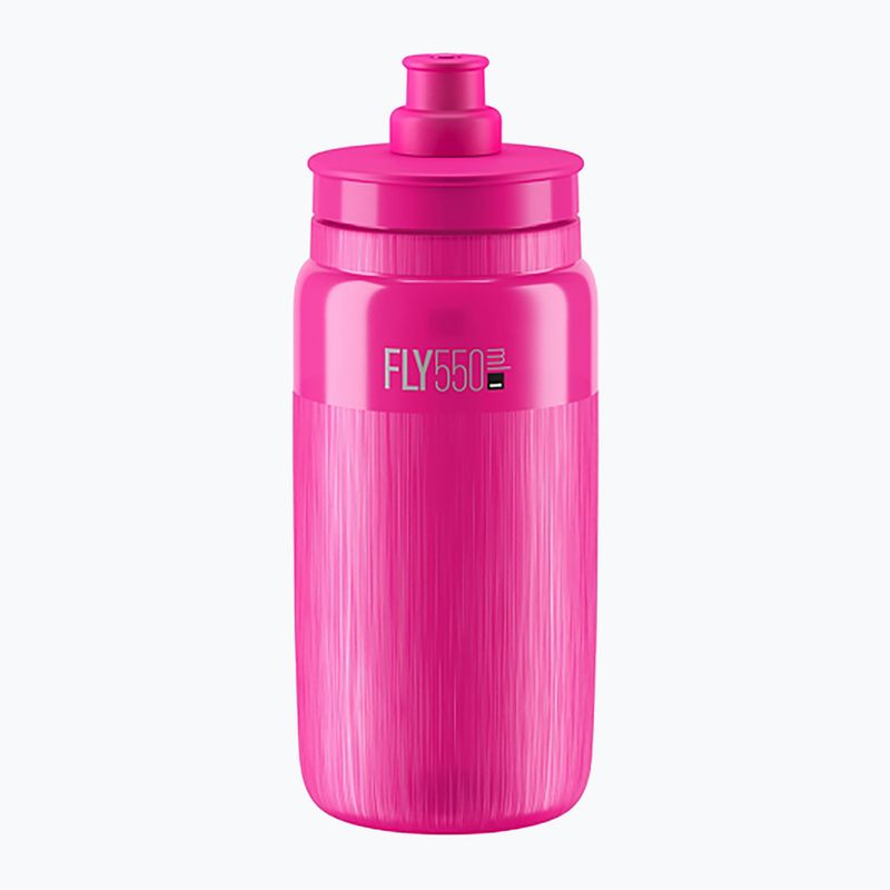 Bidon de biciletă Elite FLY Tex 550 ml clear/pink fluo