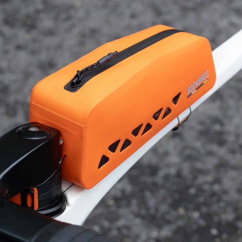 Geantă de bicicletă pentru cadru Rockbros 30120129 Road to Sky Top Tube Bag orange 4