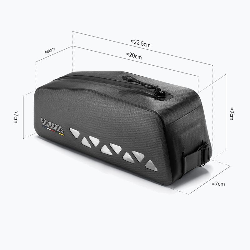 Geantă de bicicletă pentru cadru Rockbros 30120129 Road to Sky Top Tube Bag black 2