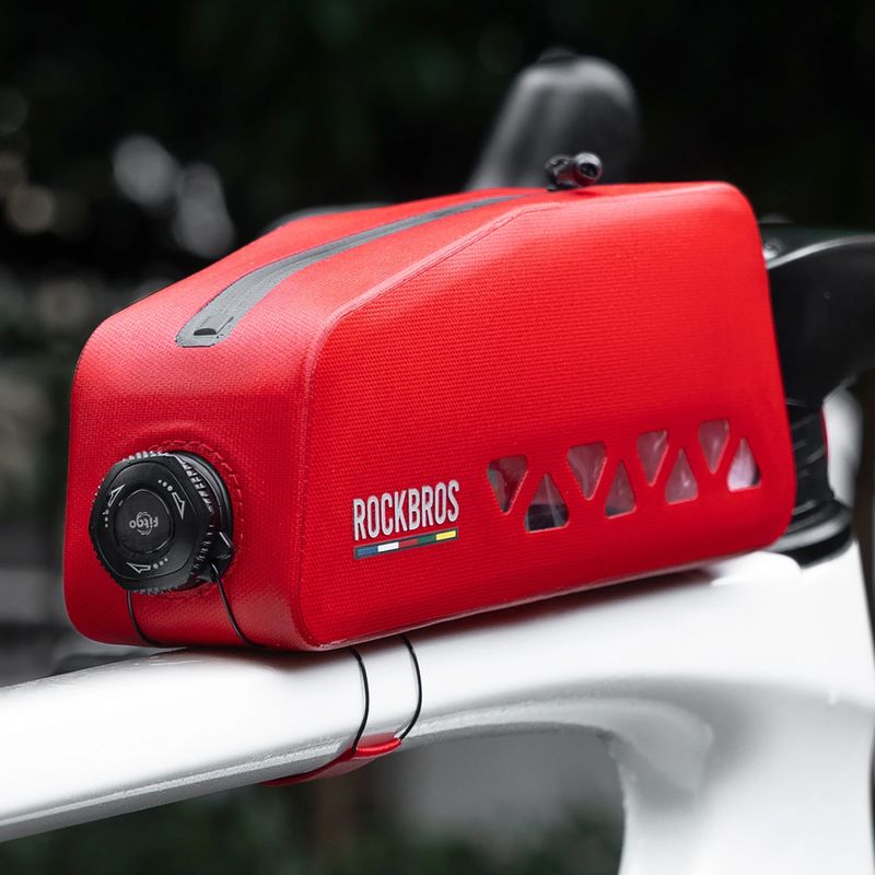 Geantă de bicicletă pentru cadru Rockbros 30120129 Road to Sky Top Tube Bag red 2
