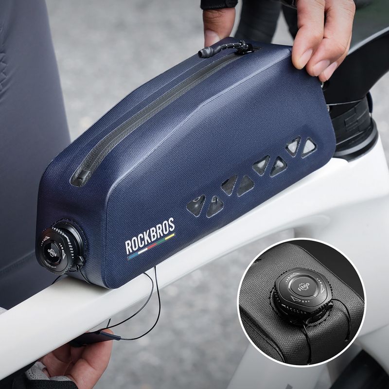 Geantă de bicicletă pentru cadru Rockbros 30120129 Road to Sky Top Tube Bag dark blue 2