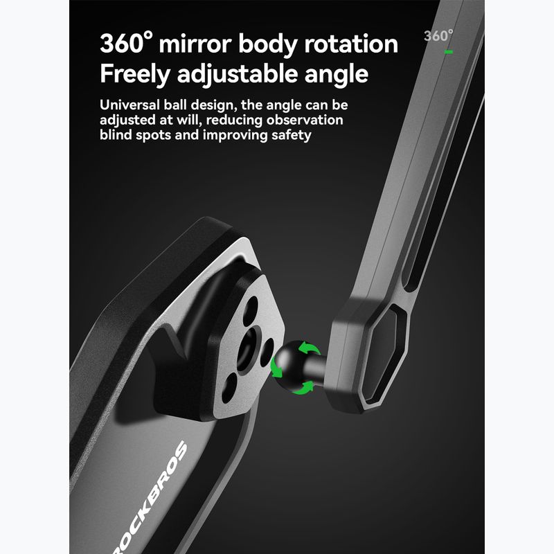 Oglindă de bicicletă Rockbros 260004002 Anti-Glare Rearview Mirror-Right black 3