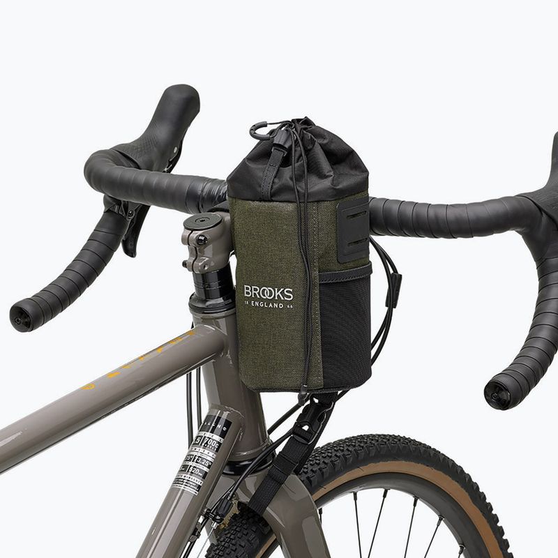 Geantă de bicicletă pentru ghidon Brooks England Scape Feed Pouch 1 l mud green 6