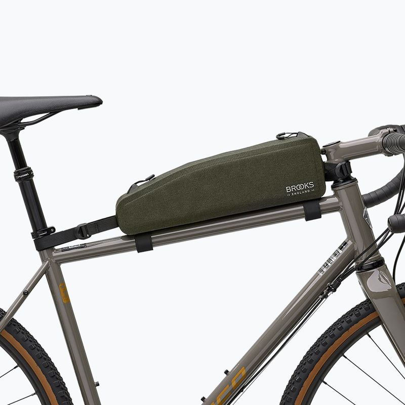 Geantă de bicicletă pentru cadru Brooks England Scape Long Top 1,5 l mud green 4