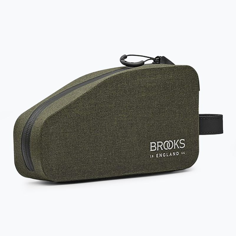 Geantă de bicicletă pentru cadru Brooks England Scape Top Tube with bolts 0,9 l mud green