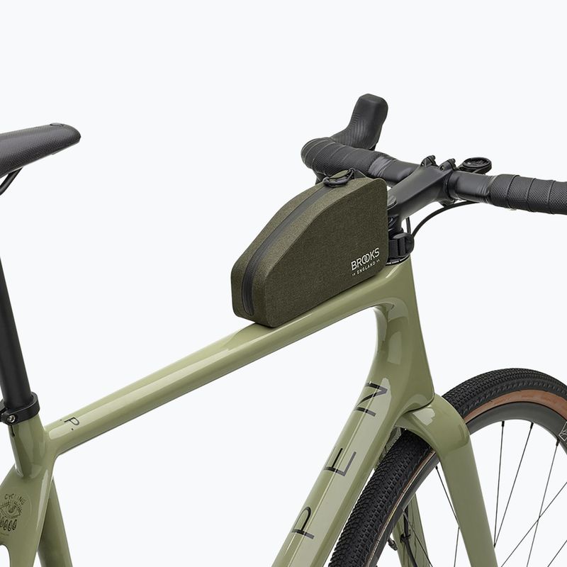 Geantă de bicicletă pentru cadru Brooks England Scape Top Tube with bolts 0,9 l mud green 7