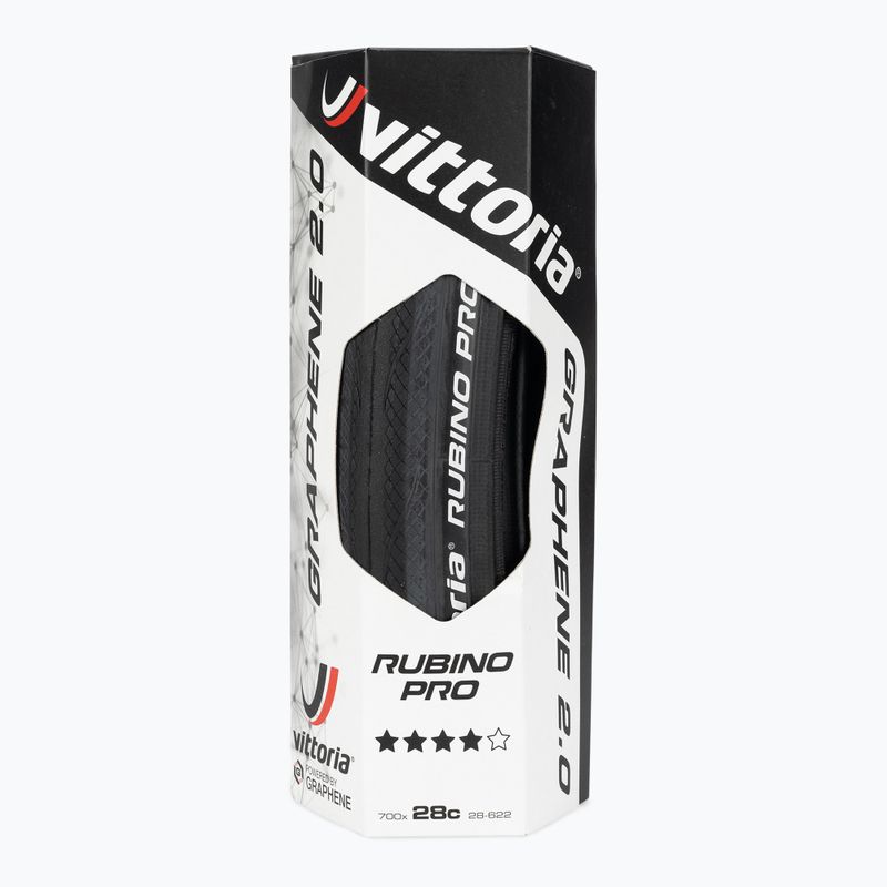 Anvelopă de bicicletă Vittoria Rubino Pro G2.0 700 x 28C neagră 2