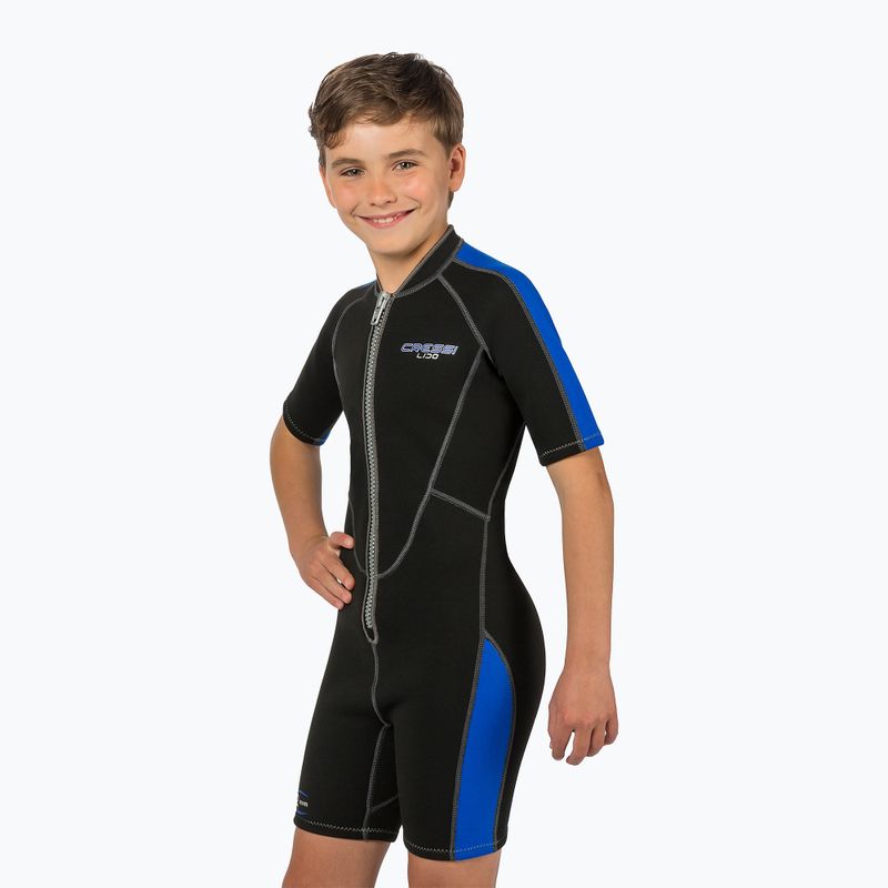 Costum de înot pentru copii  Cressi Lido Shorty 2 mm black/blue