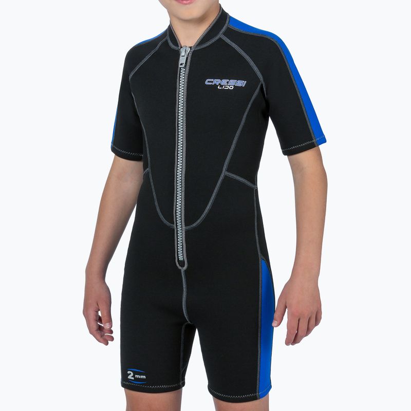 Costum de înot pentru copii  Cressi Lido Shorty 2 mm black/blue 6