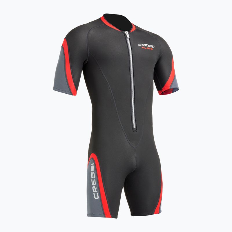 Costum de wetsuit Cressi Playa Shorty 2.5 mm negru/roșu pentru femei 2