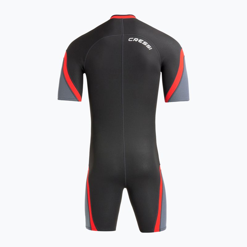 Costum de wetsuit Cressi Playa Shorty 2.5 mm negru/roșu pentru femei 3