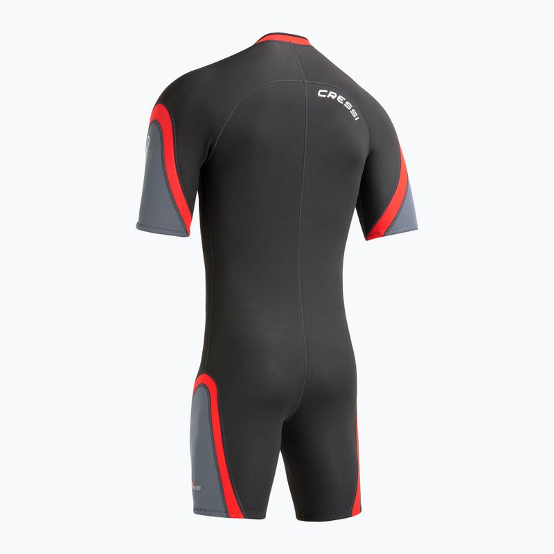 Costum de wetsuit Cressi Playa Shorty 2.5 mm negru/roșu pentru femei 4
