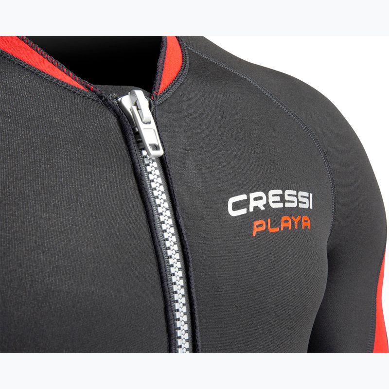 Costum de wetsuit Cressi Playa Shorty 2.5 mm negru/roșu pentru femei 6