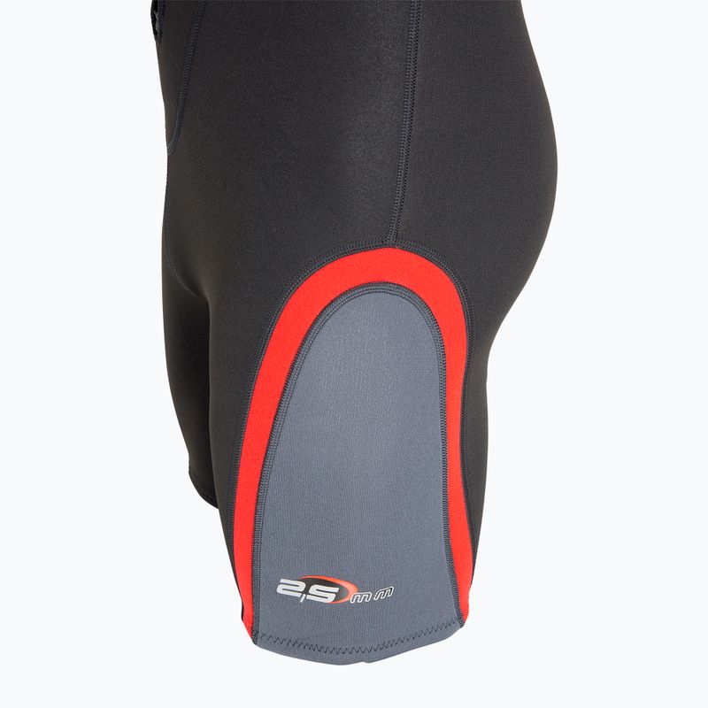 Costum de wetsuit Cressi Playa Shorty 2.5 mm negru/roșu pentru femei 9