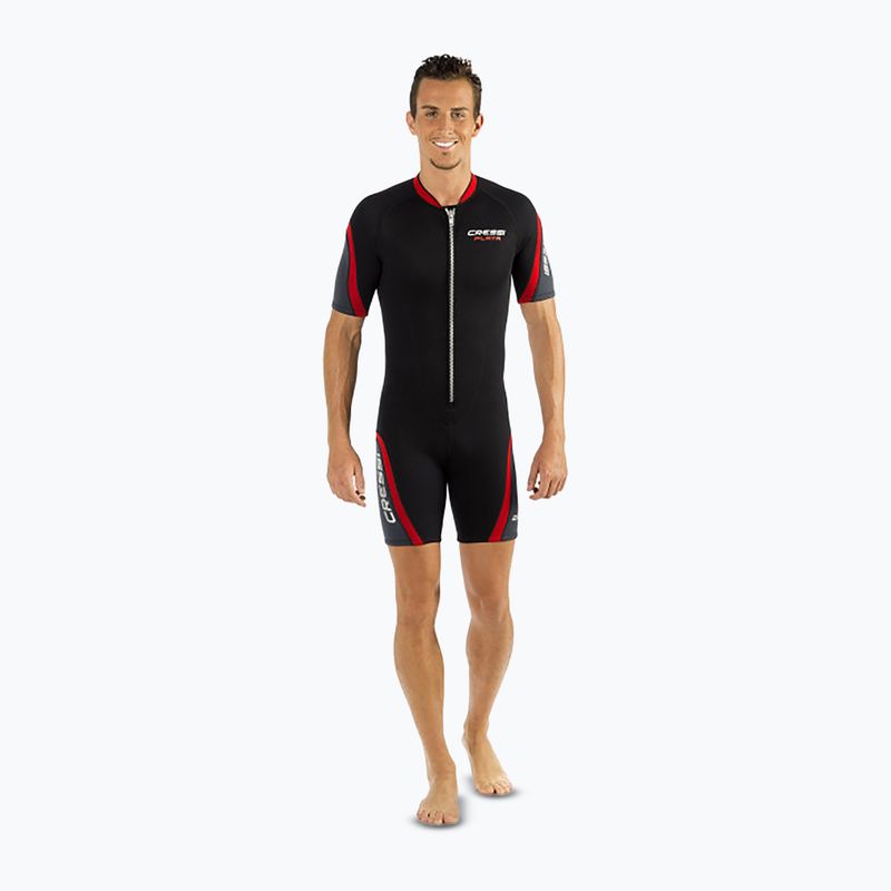 Costum de wetsuit Cressi Playa Shorty 2.5 mm negru/roșu pentru femei 11