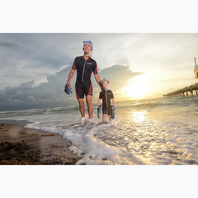 Costum de wetsuit Cressi Playa Shorty 2.5 mm negru/roșu pentru femei 12