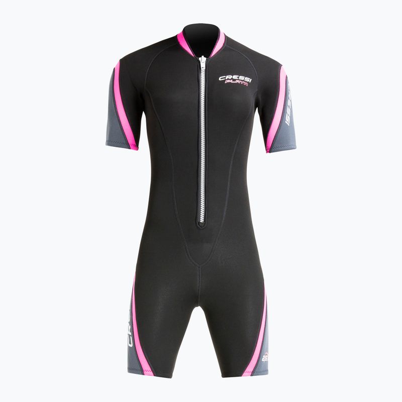 Costum de neoprenare Cressi Playa Shorty 2.5 mm negru/roz pentru femei