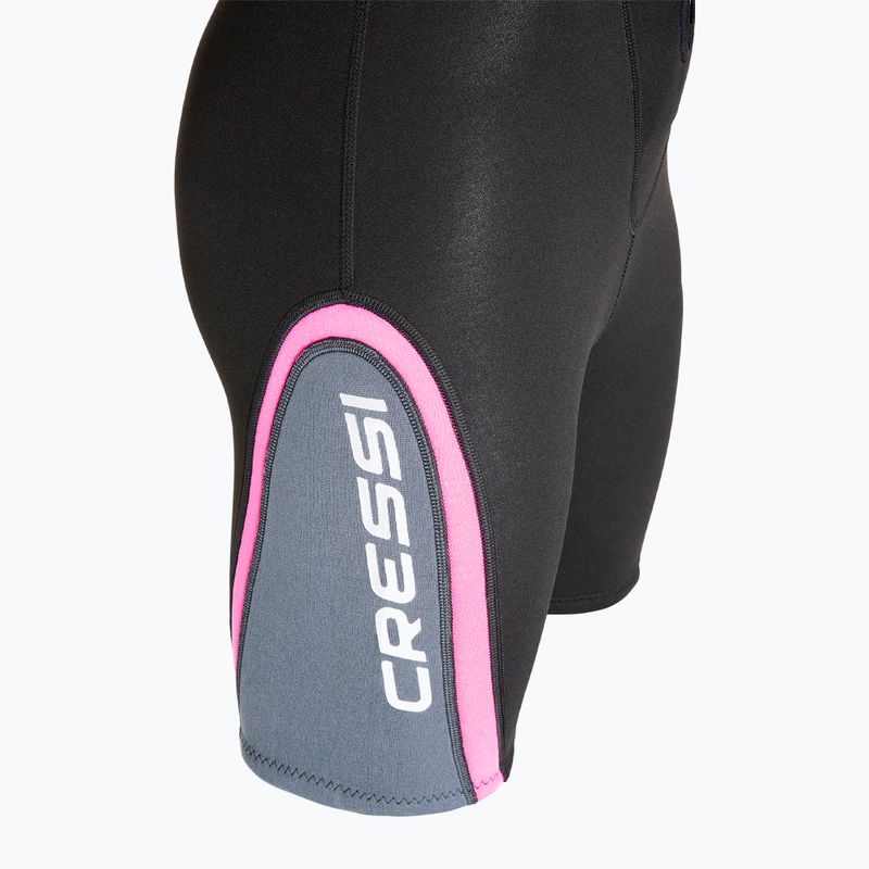 Costum de neoprenare Cressi Playa Shorty 2.5 mm negru/roz pentru femei 9