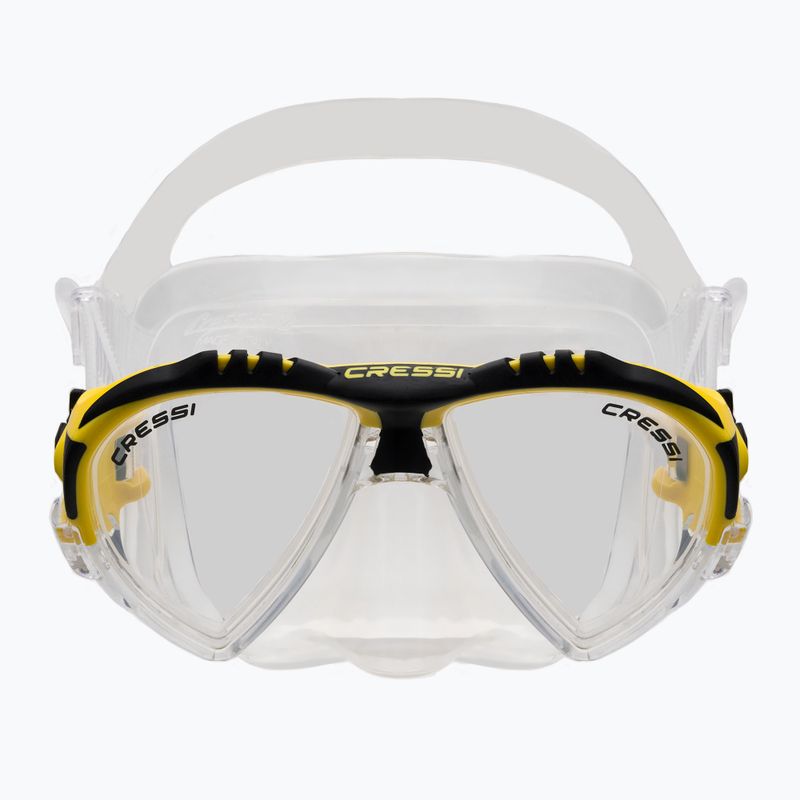 Set de scufundări Cressi Matrix + mască Gamma + snorkel galben DS302504 2