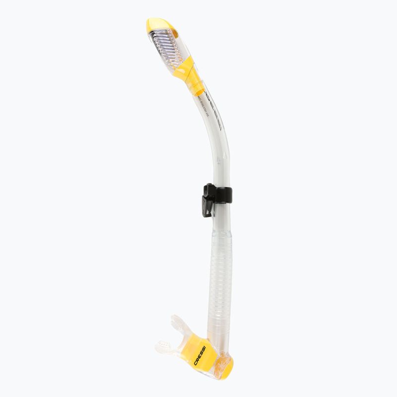 Cressi Dry snorkel transparent/galben ES259